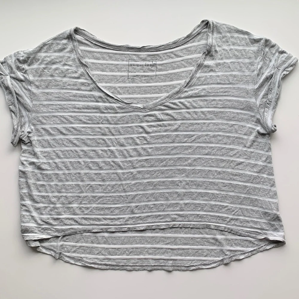 FREE PEOPLE We The Free striped boxy oversized tissue t-shirt size medium